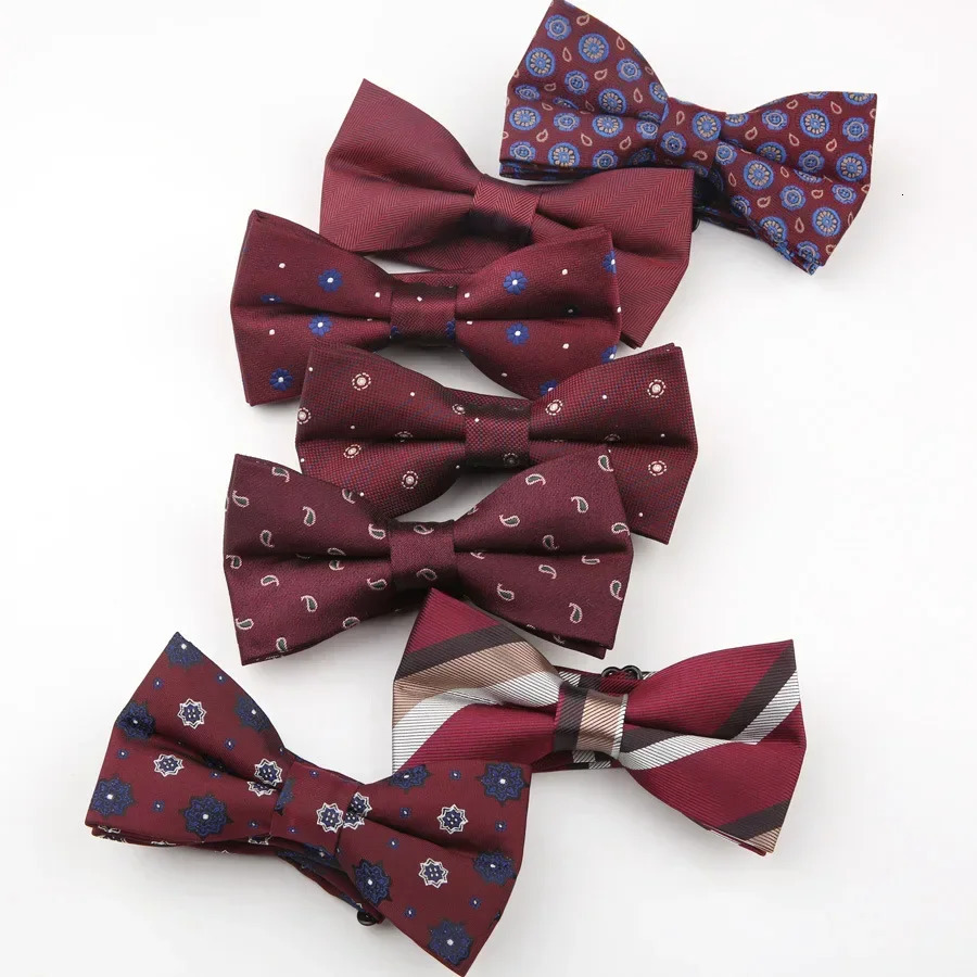 Leading mens wedding the mens Korean set in the bridal room red mens tie double-layer 250407