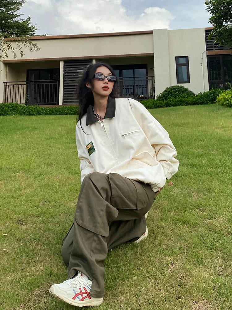 Tawaaiw Preppy Style Jacket and Coats Womens Gothic Street Clothing Y2k Super Baseball Uniform Autumn Top 250409