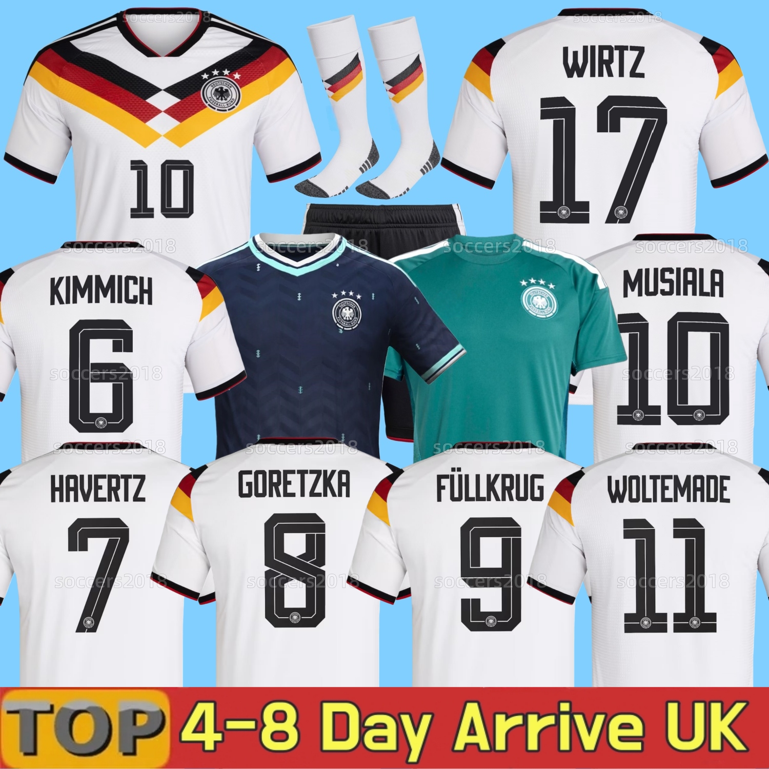 Germany 2026 World Cup WIRTZ Soccer Jerseys MUSIALA Player HUMMELS KROOS GNABRY WERNER MULLER HAVERTZ GUNDOGAN KLINSMANN Home Away Long Football Shirts Men Kids kit