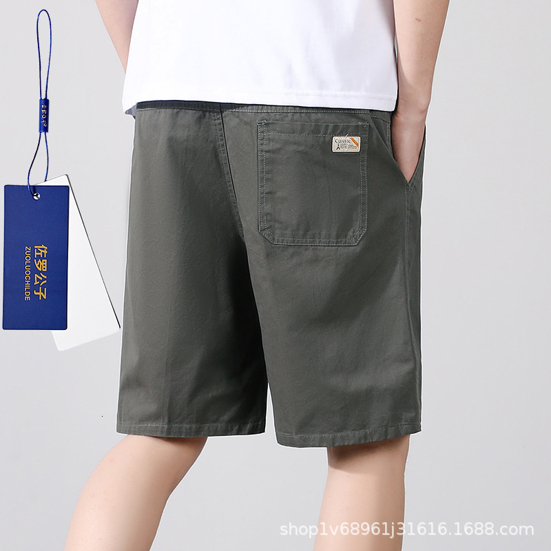 2025 New Designer Men Shorts Zuo Luo Gongzi Shorts Middle-Aged Casual Five Quarter Men's Summer Thin Design Pure Cotton Loose Workwear Mid Length