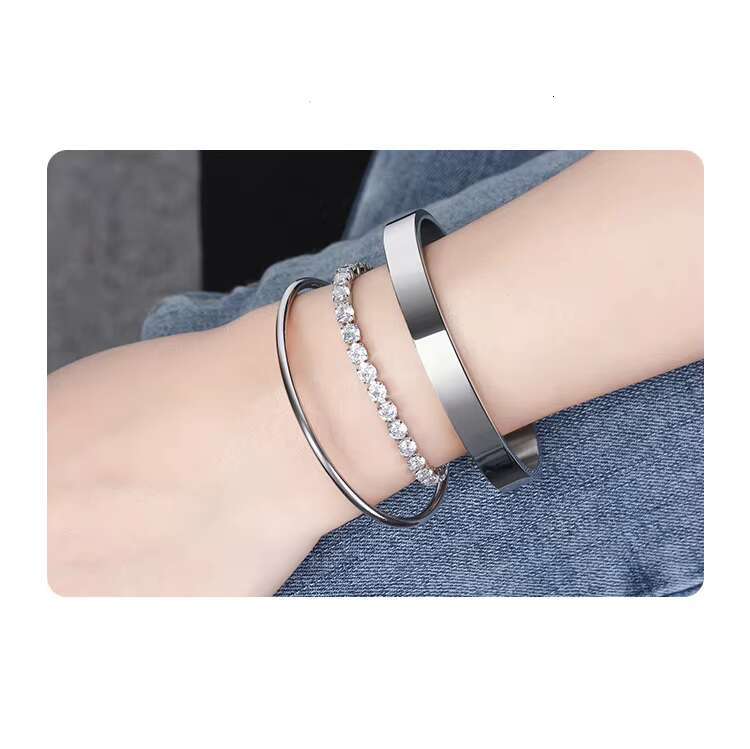 Factory Direct Sales Hip Hop 925 Sterling Silver Zircon Bracelet Diamonds Tennis Chain Bracelet