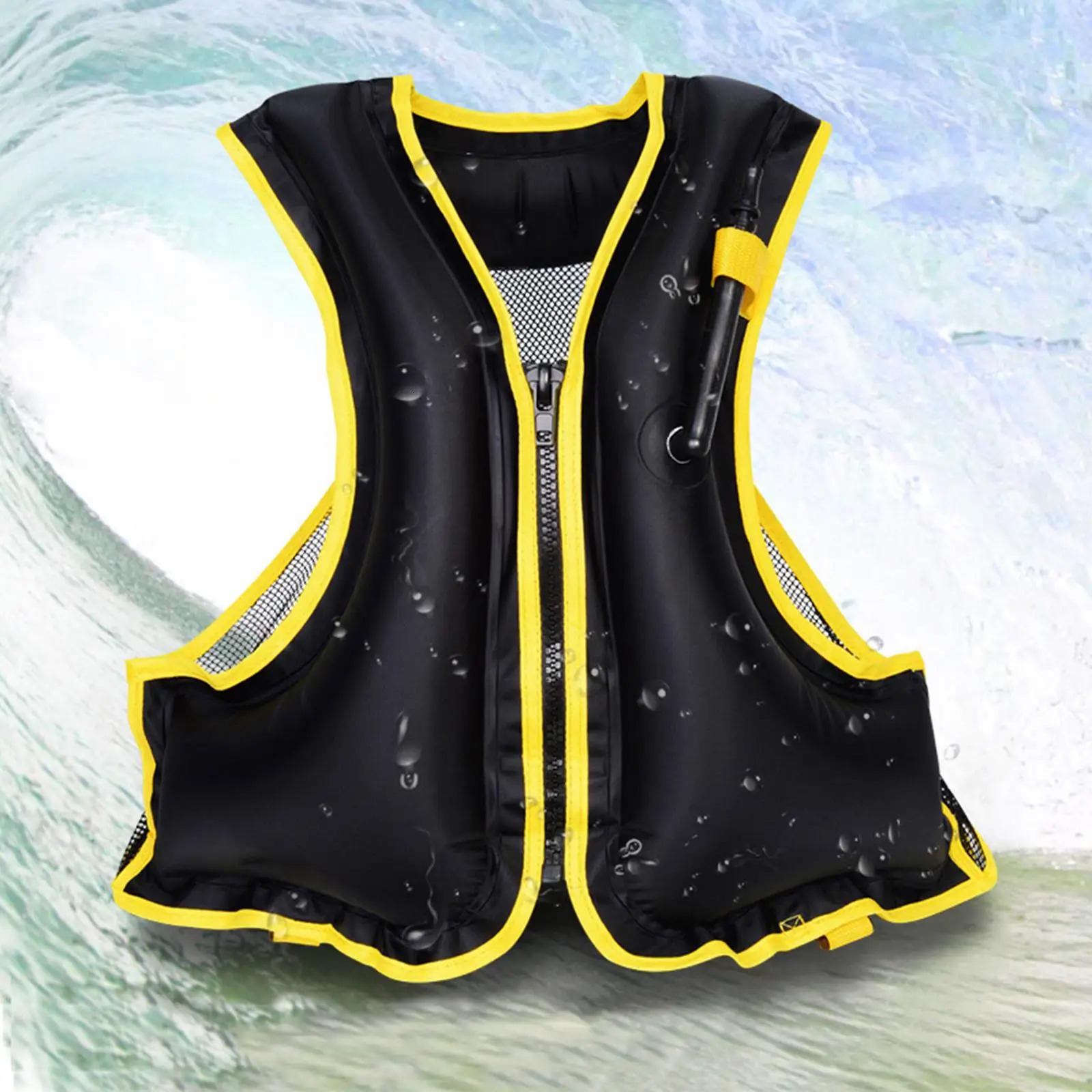 Inflatable jacket life vest auxiliary equipment used for drifting outdoor fishing buoyancy vest breathable swimsuit surfing boat accessories 250409