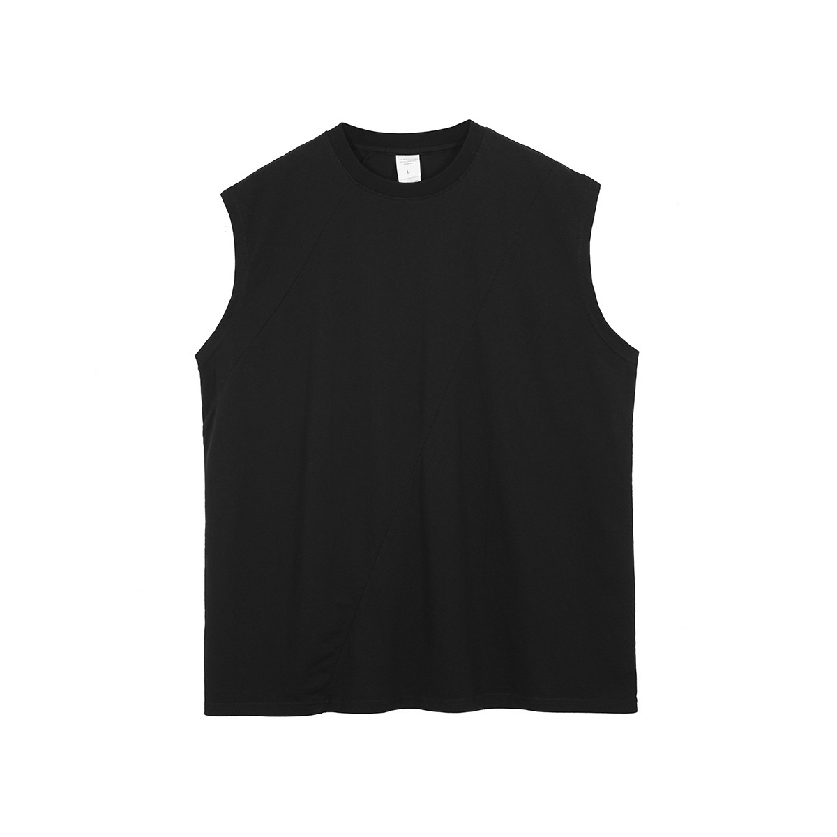 2025 Spring/Summer New Street Trendy Brand Loose Splicing Shoulder Oversized Unisex Men's and Women's Tank Top