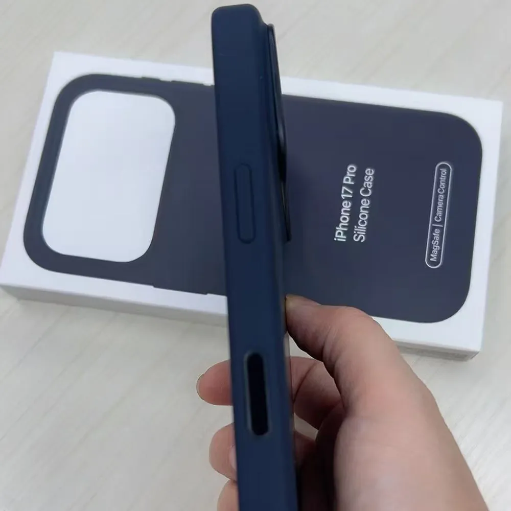For iPhone 17 17Air 17Pro 17ProMax 16 15 14 13 Pro Max plus Case Liquid silicone Magsafe phone case all inclusive phone protective Back Cover With Box
