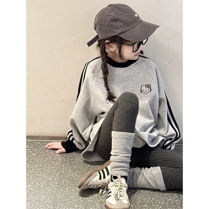 Ddmyshoesvip Girls Hoodie Autumn New Style Trendy Long Sleeved T Shirt Spring Girls And Children S Base Shirt For Spring