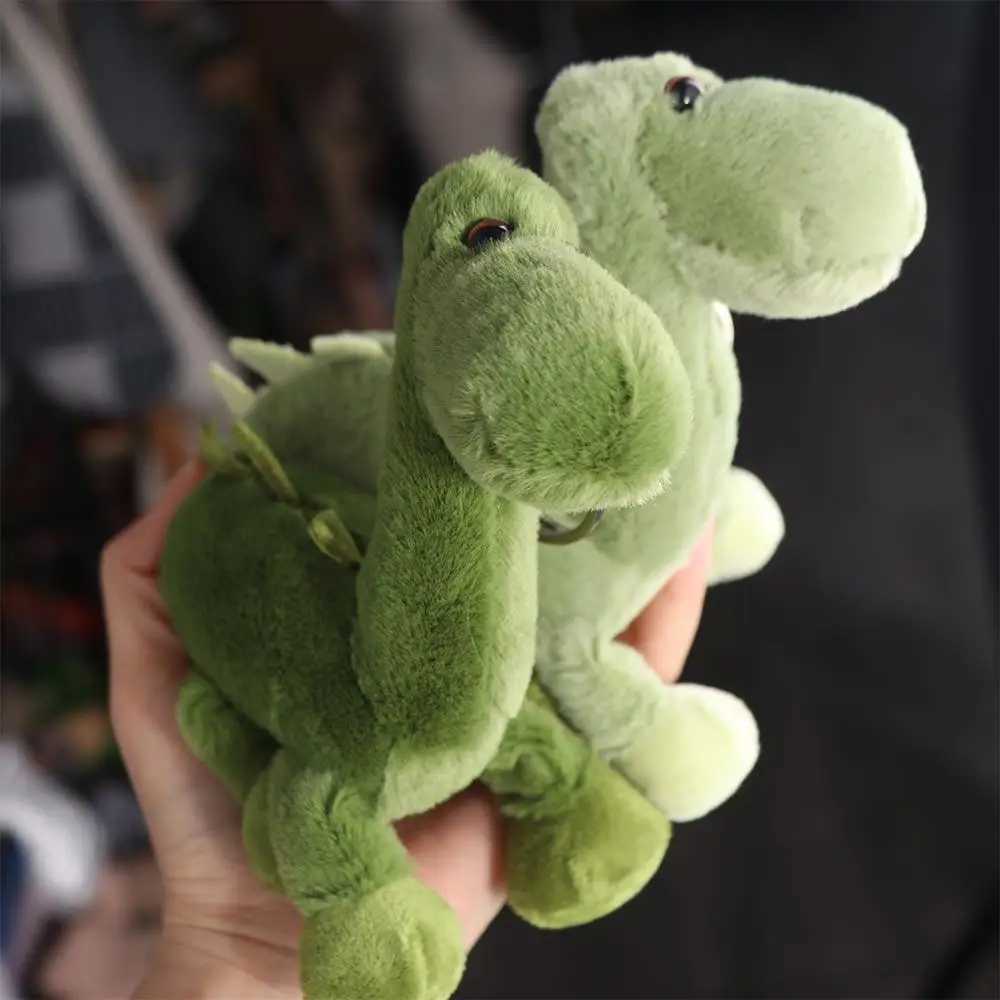 Long necked dinosaur plush doll cartoon keychain small dinosaur plush keychain 16cm plush toyXJ250409