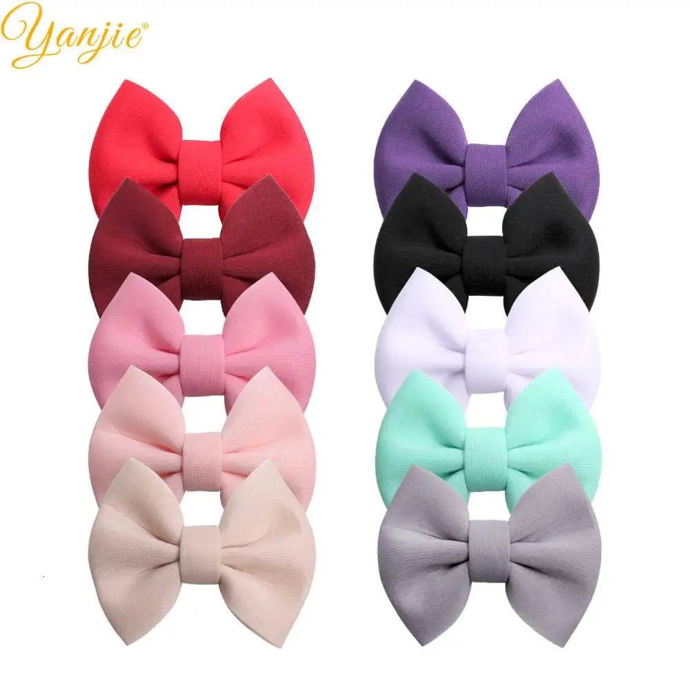 10 pieces/wholesale bow 4-inch puff bow bucket soft space cotton hair clip suitable for women DIY girls chloroprene rubber hair accessories party 2504