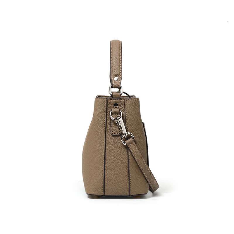 Women's 2025 New Bucket Genuine Leather Women's High-End Shoulder Cross-Body Bag Handbag