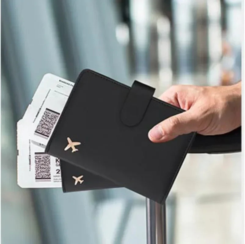 Passport Cover PU Leather Mens and Womens Travel Holder with Credit Card Wallet Protection 250408