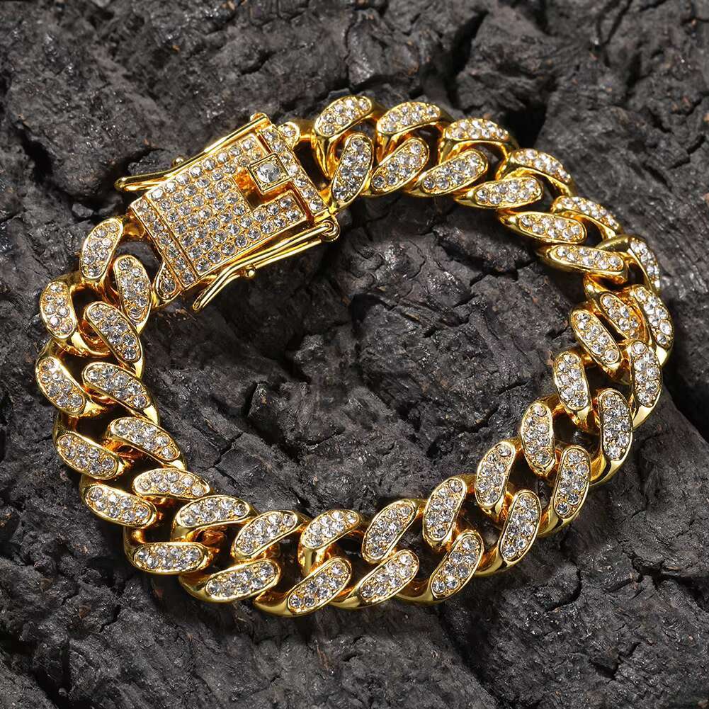 Ice cold hip-hop bracelet men's brand clothing jewelry name
