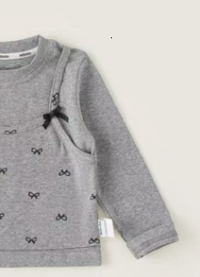 Ddmyshoesvip Girls Autumn New Item Fake Two Piece Solid Color Versatile Butterfly Knot Splicing Base Shirt Long Sleeved T Shirt
