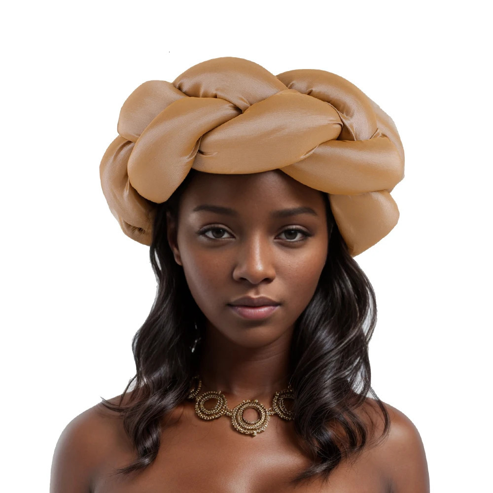 Exaggerated Super Braid Headband Party Head Bands Raw Silk African Turbans for Women Hair bands Headwear Hair Accessories 250409