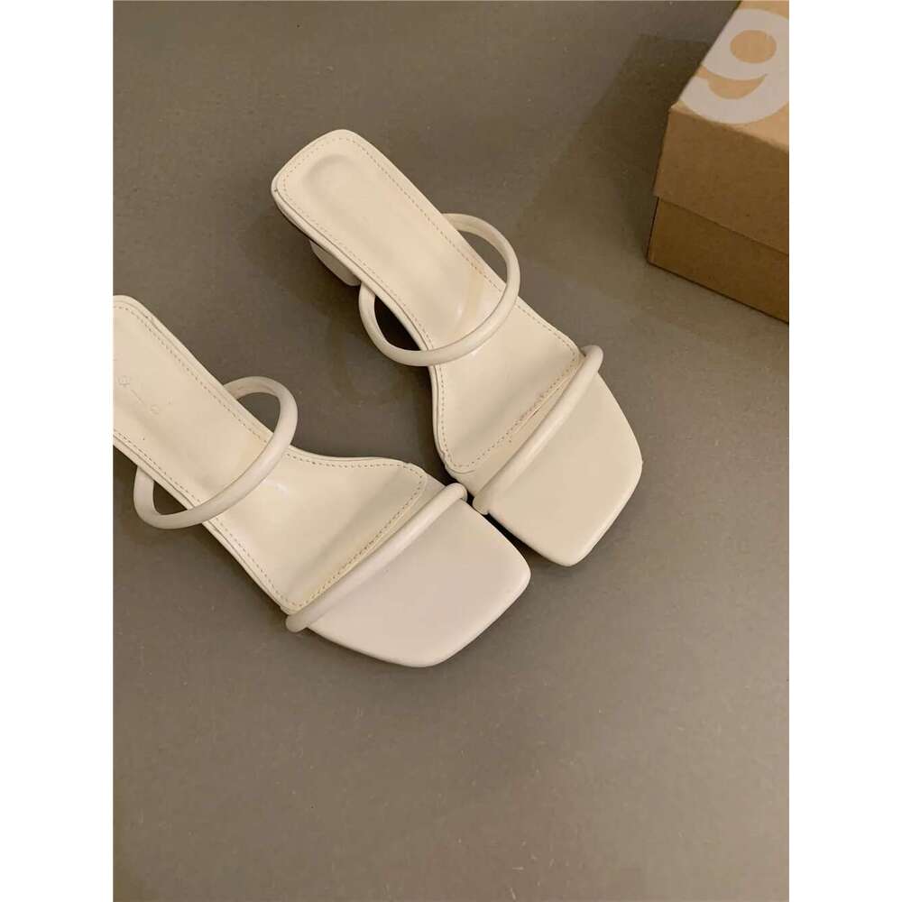 Rubber Low Shoes Rome Hoof Heels PU Fabric