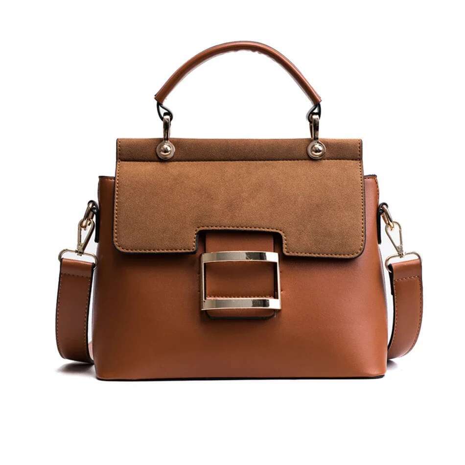 Designer Bag Vintage Buckle Matte Leather Handbags Shoulder Crossbody Bags For Women Famous Brand Summer Style Sac