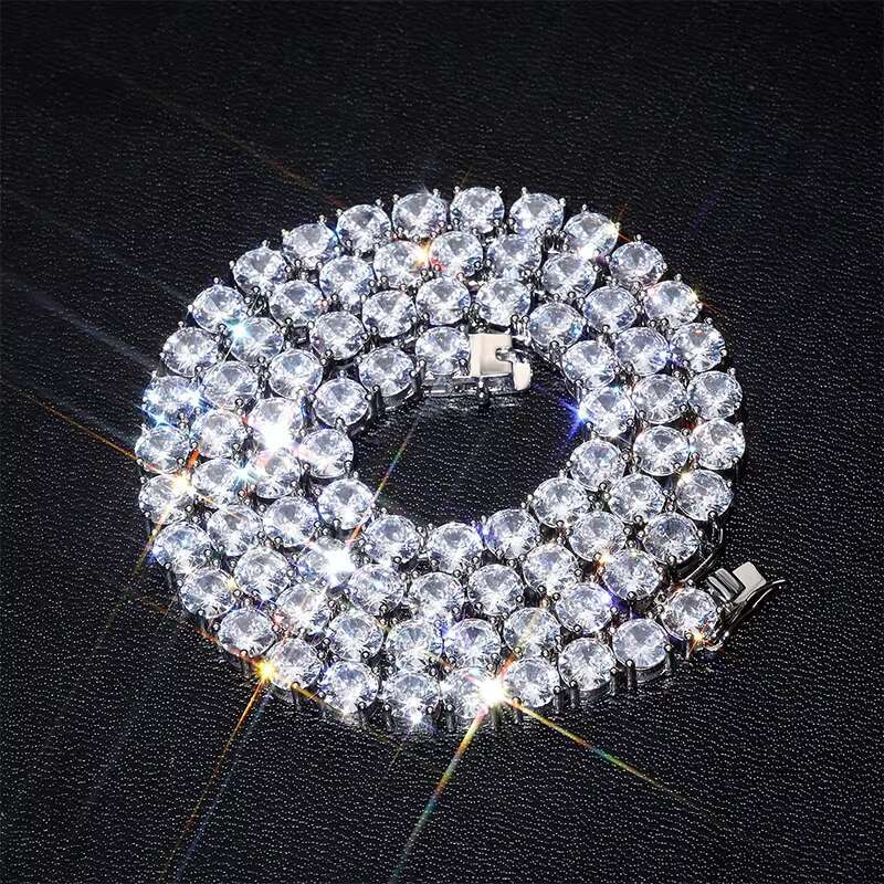 3mm 4mm 5mm 6mm 14k gold-plated necklace brass 5A zircon tennis chain