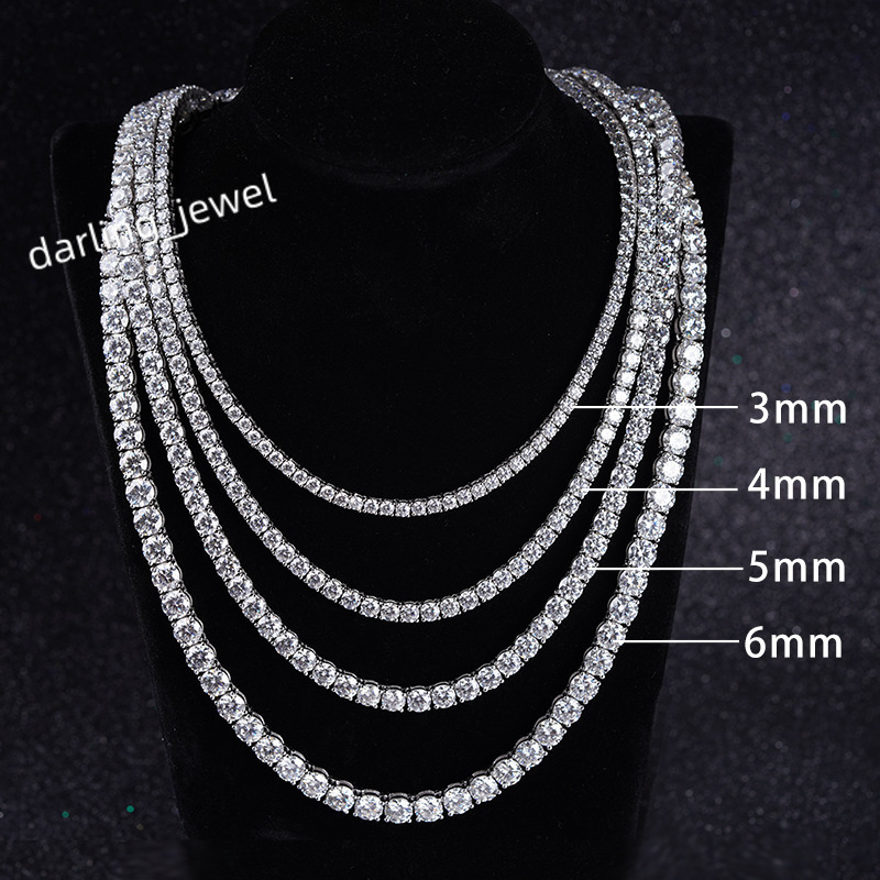 Starsgem 9K 10K 14K Gold Necklace Tennis Chain Necklace Round Shape Moissanite Fashion Jewelry Necklaces