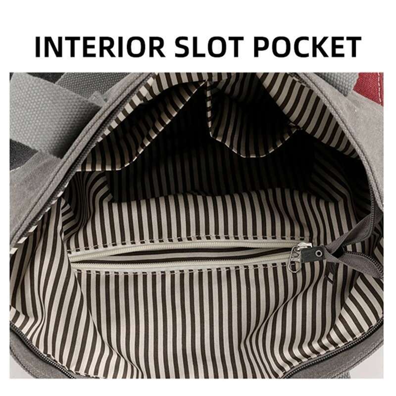 Handbag Crossbody Backpack Students 3-In-1 Pack Work Commute Bag Large Capacity Canvas Handbags Short Trip Storage Daypack