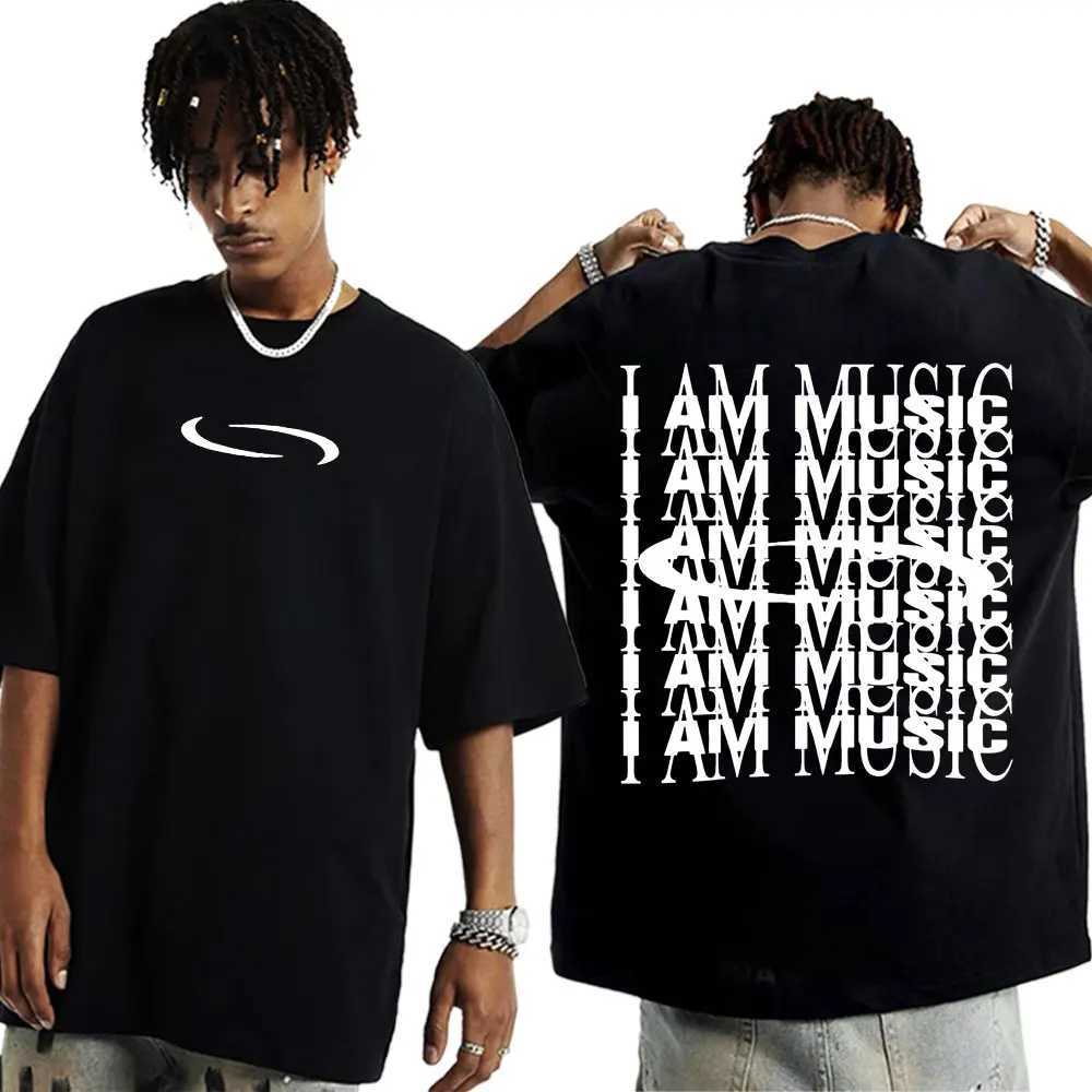 Rap singer Carti I AM MUsic album T-shirt mens clothing hip-hop 90s retro mens T-shirt casual cotton oversized T-shirtXJ250409