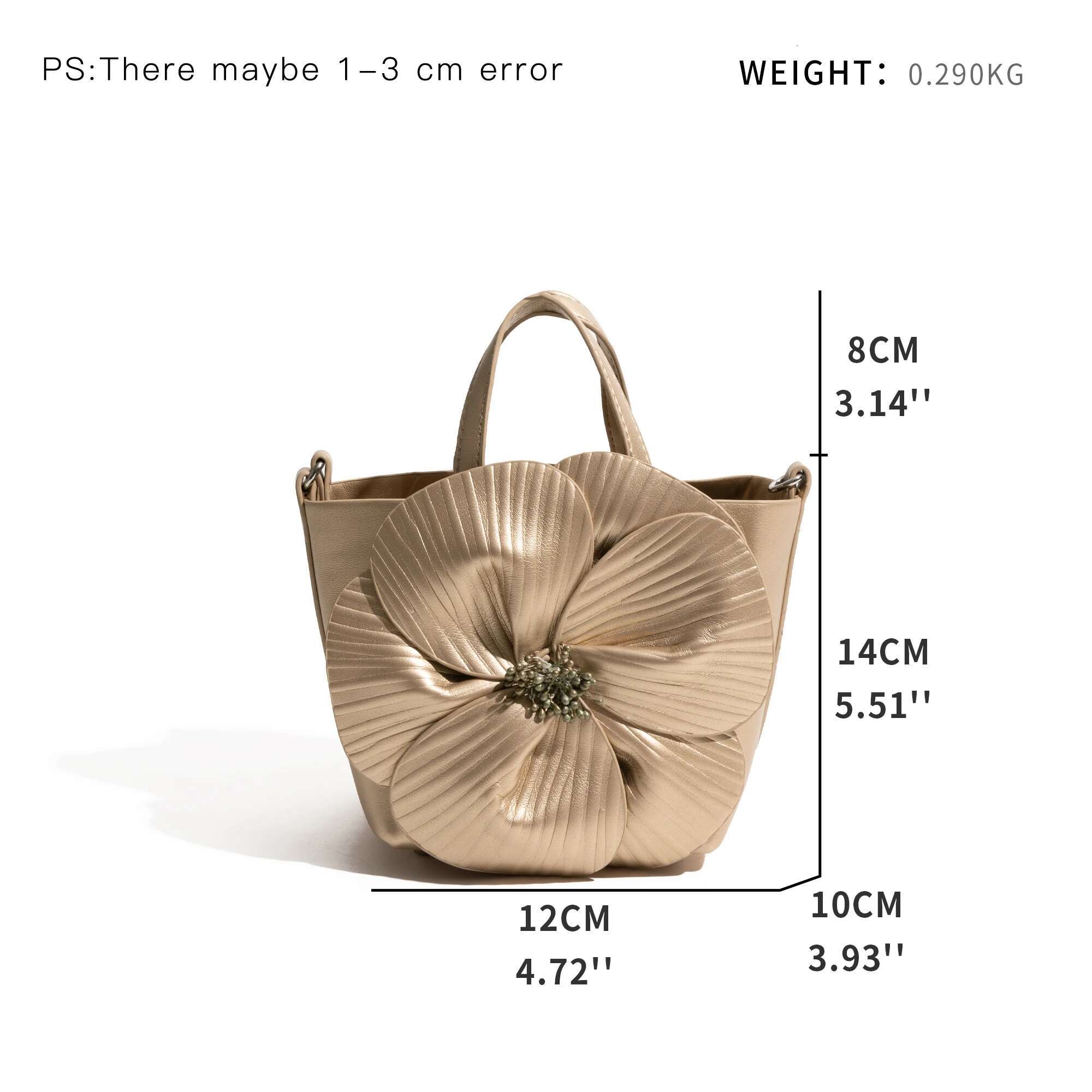 KOKOPEAS French Petal Handbag PU Leather Large Wers Design Fashion Crossbody Bag For Lady Elegant Shoulder Phone Purse