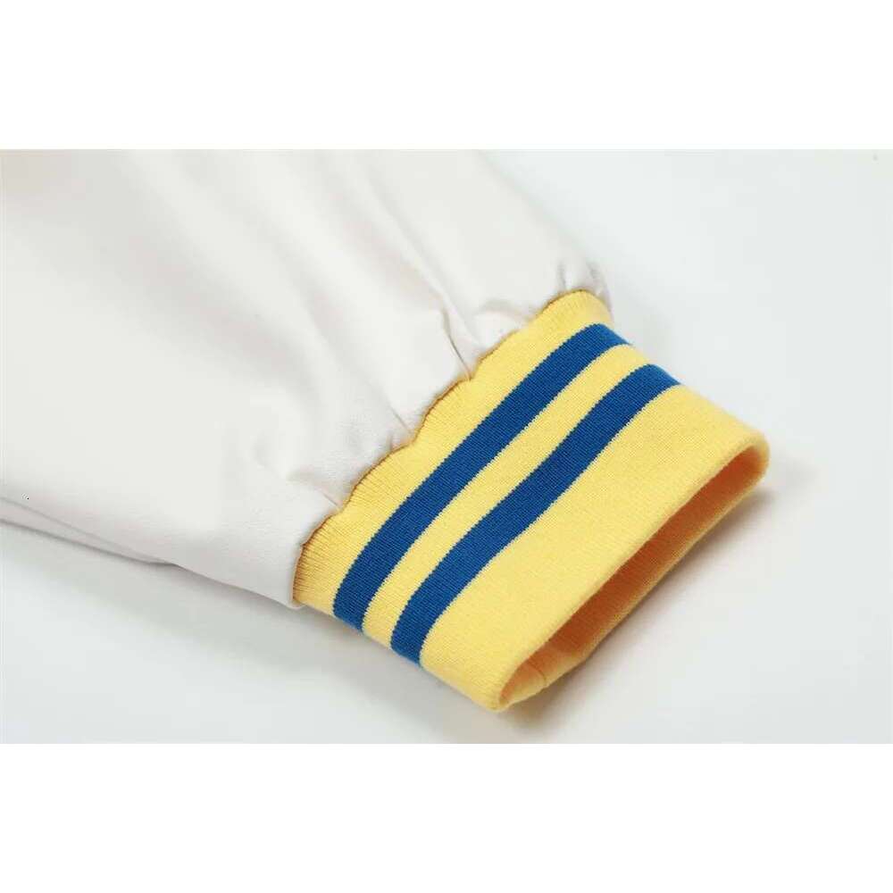 Letter Embroidery Contrast Baseball Mens Retro High Street Autumn Winter Stand Collar Long Sleeve Letterman Jacket