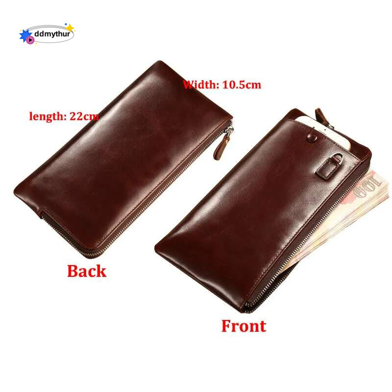 New Mens Wallets Classic Long Style Card Holder Male Purse High Quality Zipper Large Capacity Phone Wallet for Men and Women ddmythur