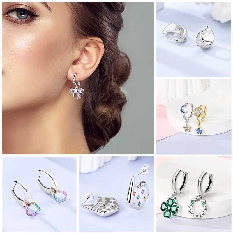 Original 925 Sterling Silver Hoop Earring Vintage Style Zirconia Tassel Stud Earring For Women Girls Birthday Party Gifts Z250408