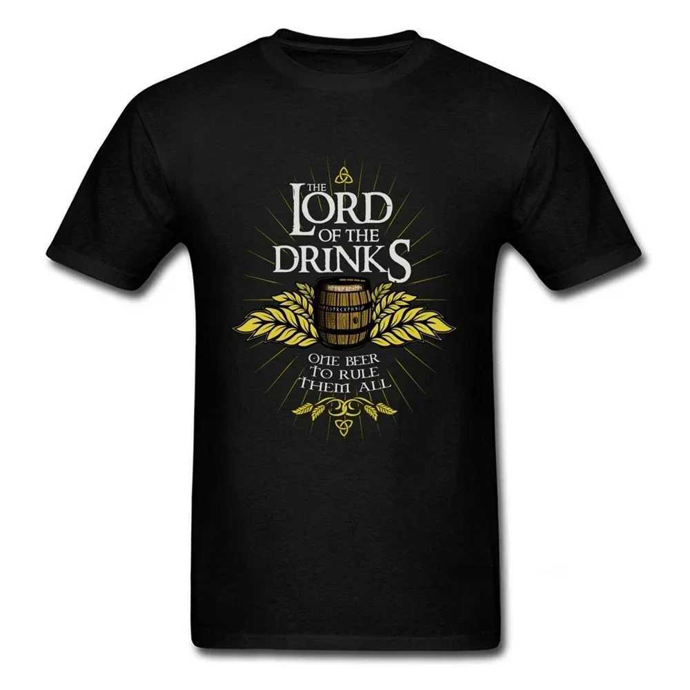 Drinks mens T-shirt womens rule all beer T-shirts Oktoberfest tops O-neck black and white clothing vintage streetwearXJ250409