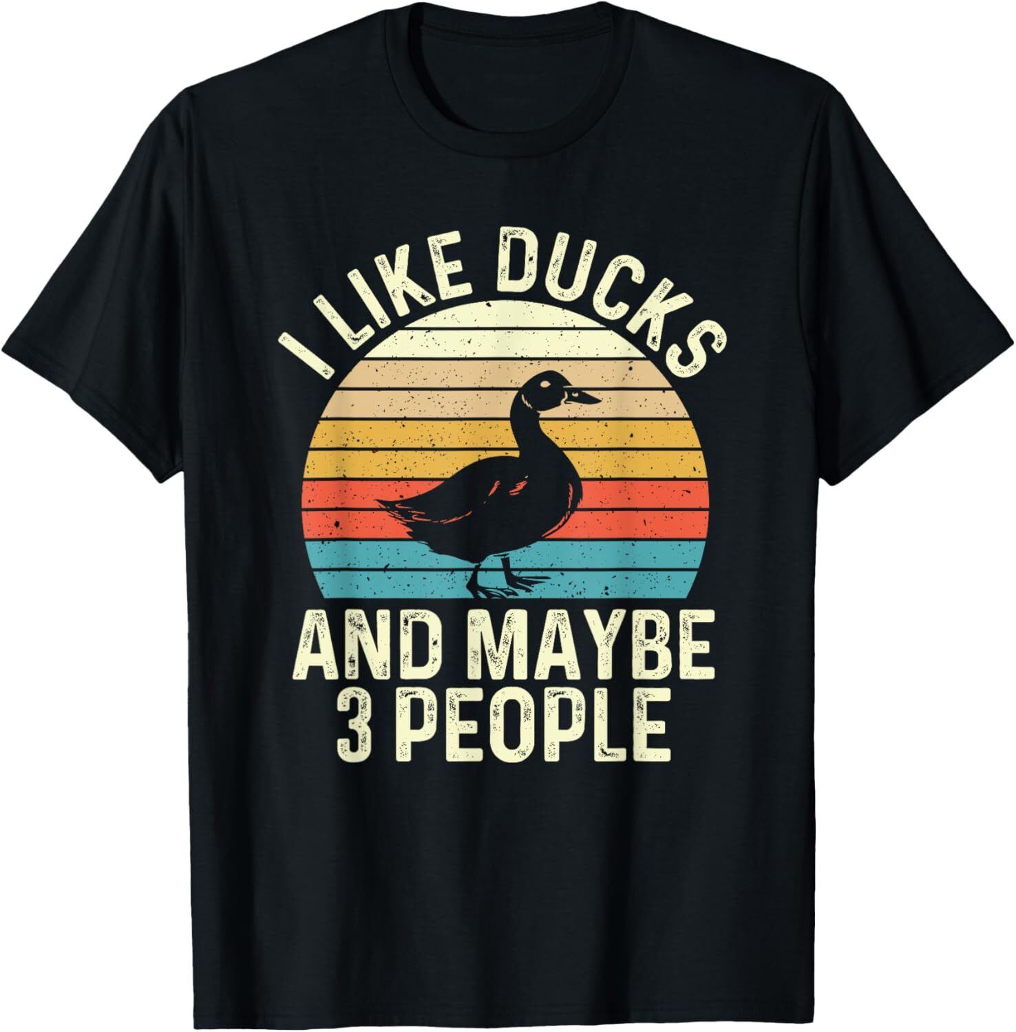 T shirt for Mens I Like Ducks And Maybe 3 People - Duck Lover Graphic Tee Casual Tops Clothes Short sleeve cool