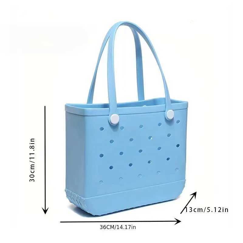 Outdoor Basket Pet Bag EVA Hole Large Bag Beach Storage Bag Handbag Printing Large Capacity Hollow Water Filter Shoulder BagT250409111