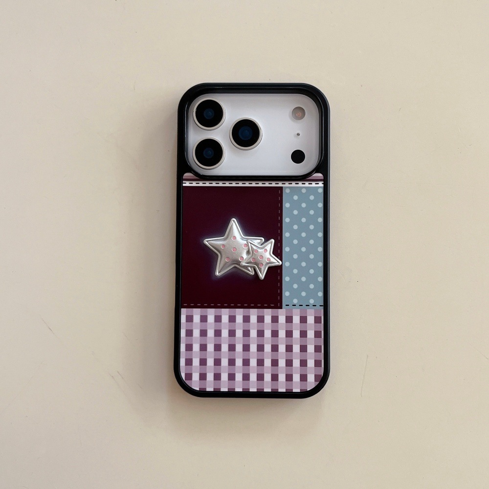 Spliced 3D Star Phone Case Compatible with iPhone 17/16 Pro Max Shockproof Case 15/14 Pro Protective Cover