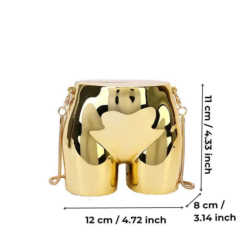 Niche Design Evening Clutch Purse For Women Golden Sier Acrylic Dinner Party Funny Bags Designer Chain Cross Body Pouch
