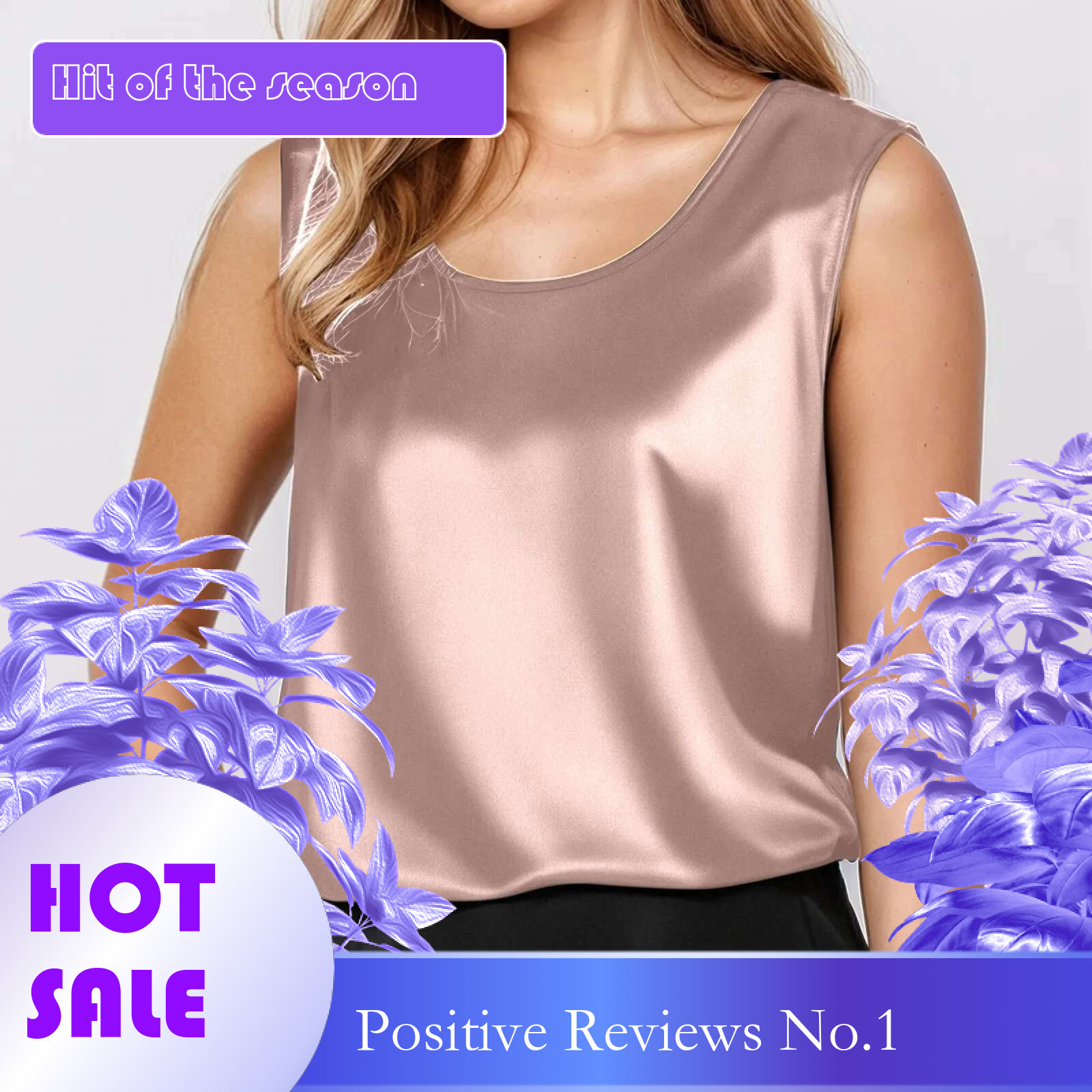 Dongdumaoyi Fashion Summer Satin Tank Women New Casual Sleeveless T Shirt Loose O Collar Elegant Versatile Champagne Top Women S Tight Underwear