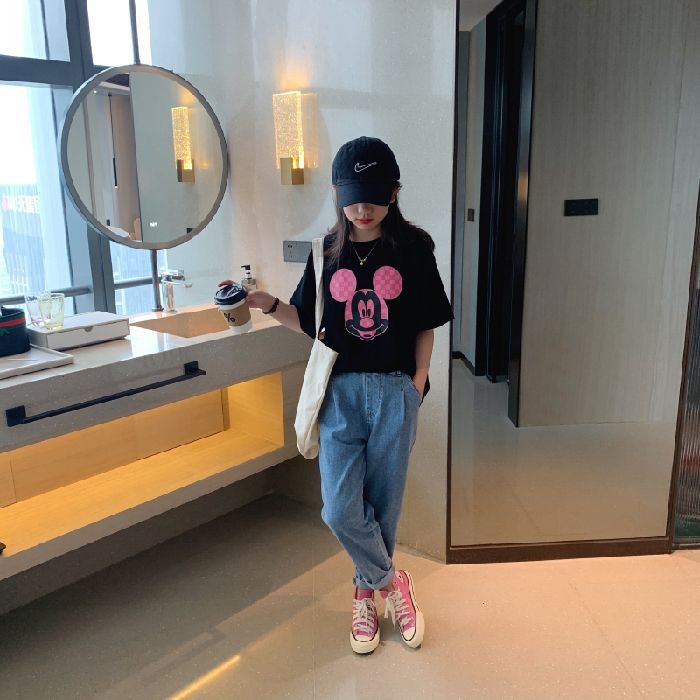Ddmyshoesvip Girls Short T Shirt Summer New Item Made Of Pure Cotton Stylish Loose And Versatile Half Sleeved Top Trendy For Children