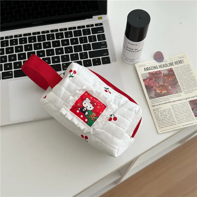 Cute ladies large capacity cat makeup bag Instagram travel portable toilet 250408