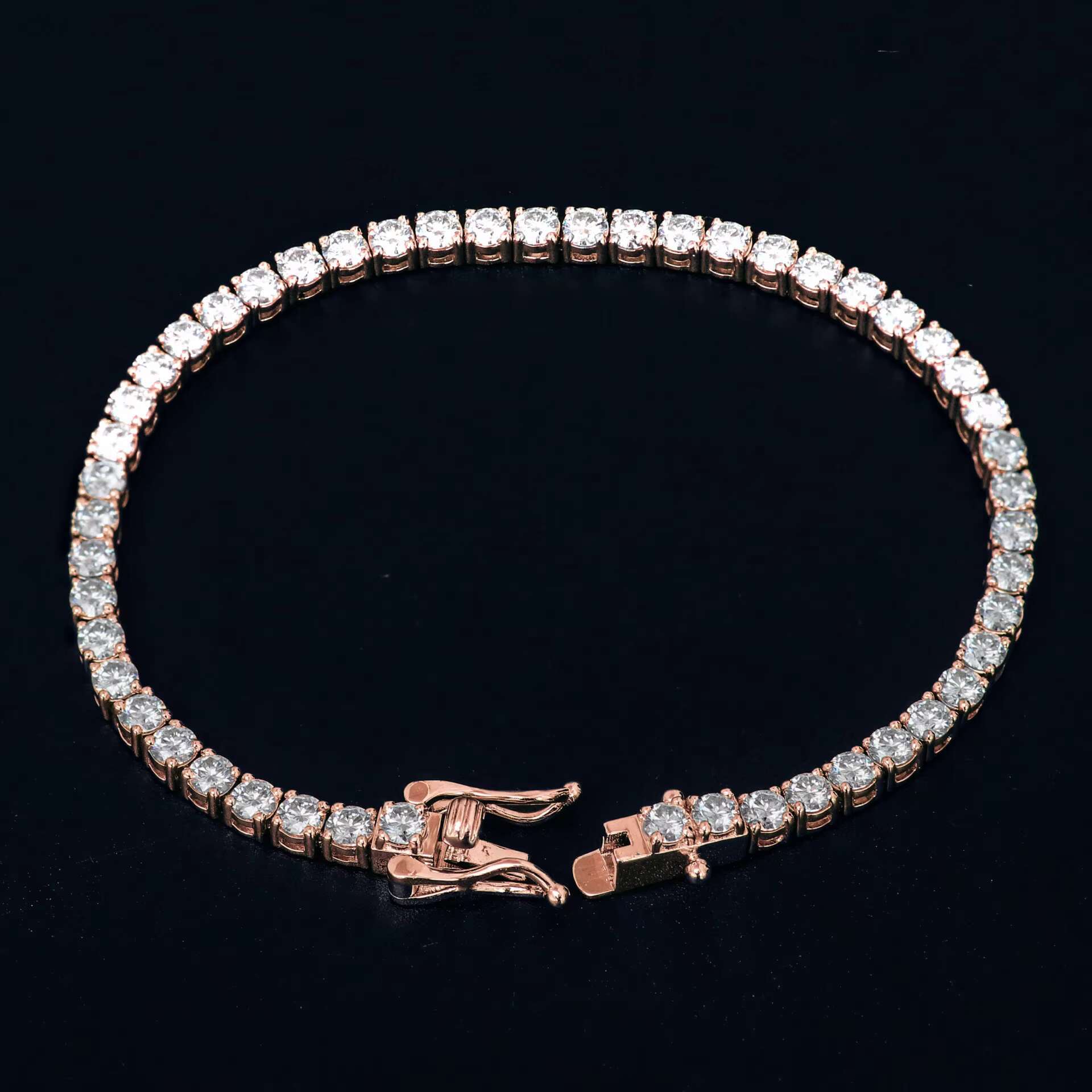 Sier 2mm 3mm Four Claw Full VVS Silica Necklace for Women and Men Tennis Chain
