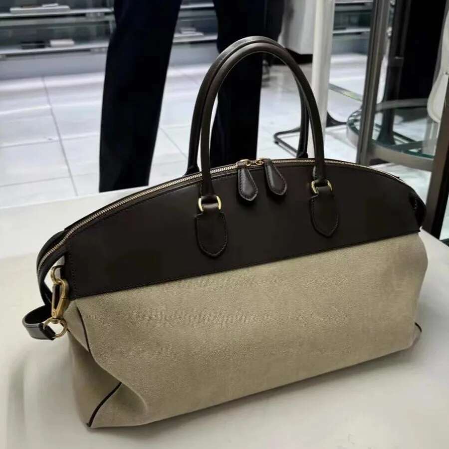 Boston Bags Shoulder Fashion leather Strap Designer Crossbody Handbag Large Capacity Canvas Women's Simple Tote Bag