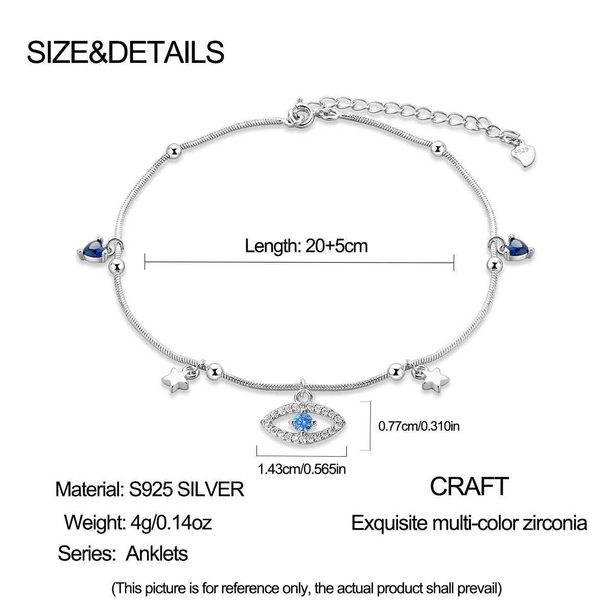 Anklets for Women Summer Beach Accessories 925 Sterling Silver Zircon Chain Anklet Gold Color Leg Bracelets Bodychain Gifts Z250408