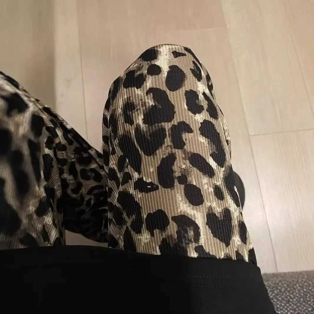2024 Summer New Leopard Print Wide Leg Pants Womens High Waist Thin Loose Dragging Trouser Casual Walking PantsXJ250403