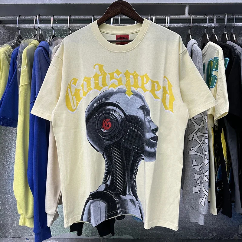 God Speed Lifes A Gamble Big Face Godspeed Render Mens and Womens T-shirt Printed High Quality O-neck Short sleeved Cotton 250408