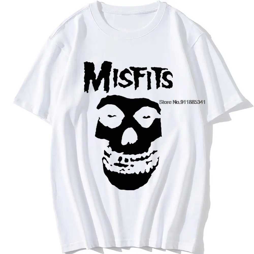 Mens hip-hop punk skull ill fitting brand cotton short sleeved T-shirtXJ250409