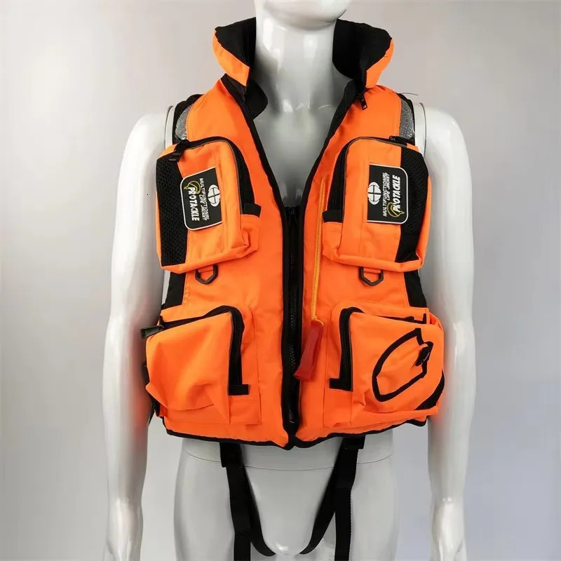 Adult life jacket with adjustable buoyancy assistance for swimming boats sailboats fishing water sports safety lifeguard jacket vest 250409