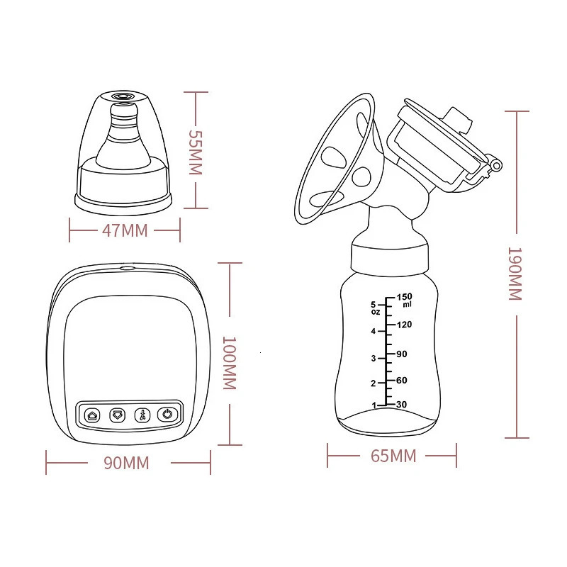 Electric breast milk fully automatic electric milker milk ctor portable large suction painless silent 250403