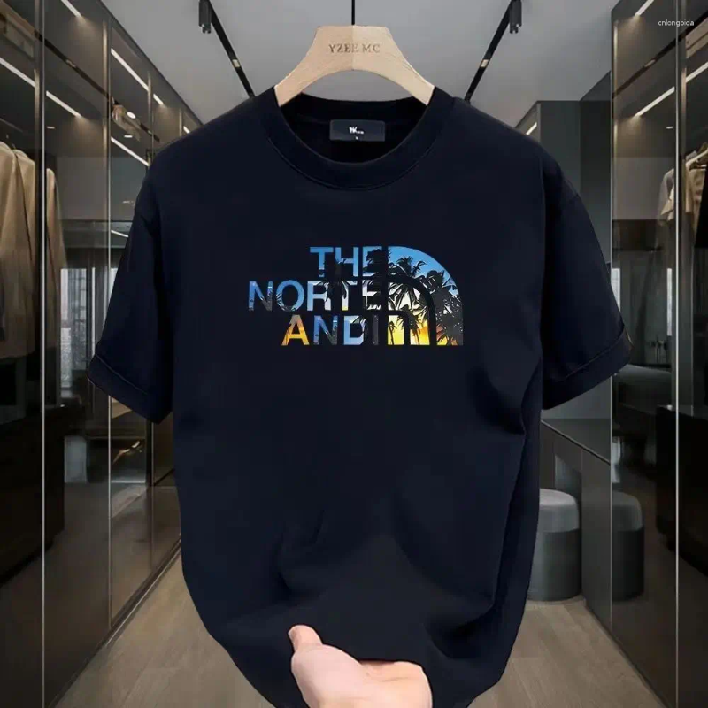 Mens Tracksuits Cotton Spring/Summer Trendy Womens Printed Fashion Versatile Round Neck Short Sleeve T-shirt