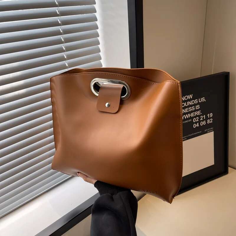 Simple Senior Sense Women's New Trend Of Fashionable Large-Capacity Clutch Bag Work Commuting Handheld Briefcase