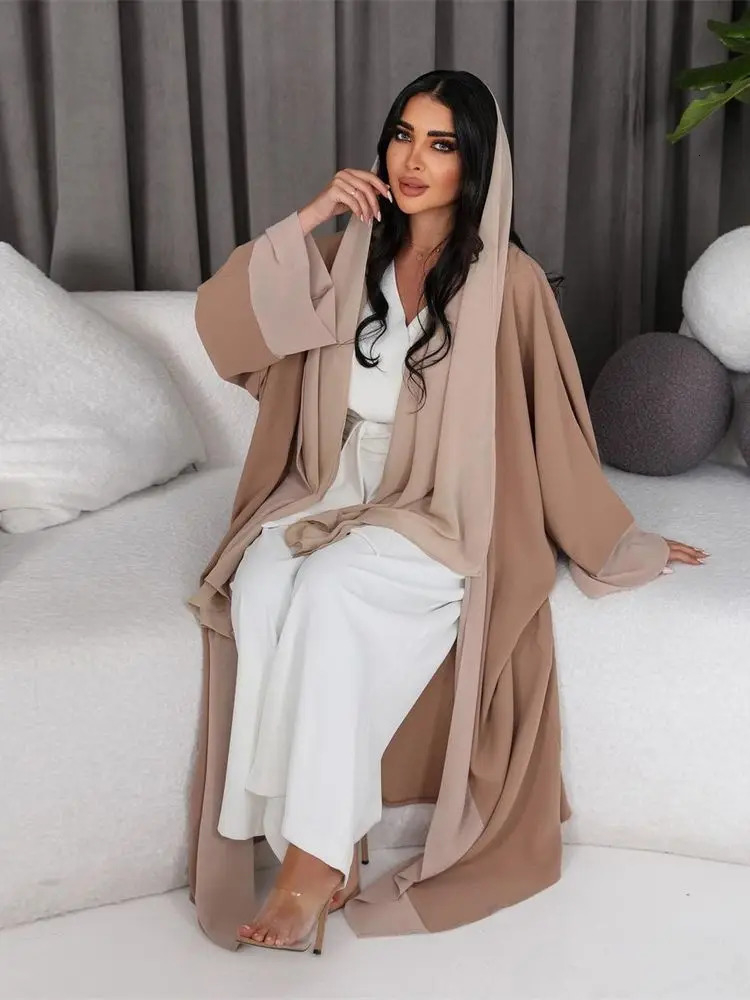 Ramadan White Muslim Kimono Abaya Dubai Islamic Arab Jalabiya Womens Costume Gown Long ue Women Musulmane Kaftans 250409