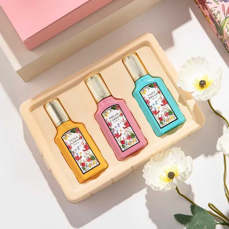 25ml*3pcs Gift Box Set Floral Scent Perfume Women Lasting Fragrance Body Spray Floral Scent Pheromone Eau De Parfum Cologne XJ250704