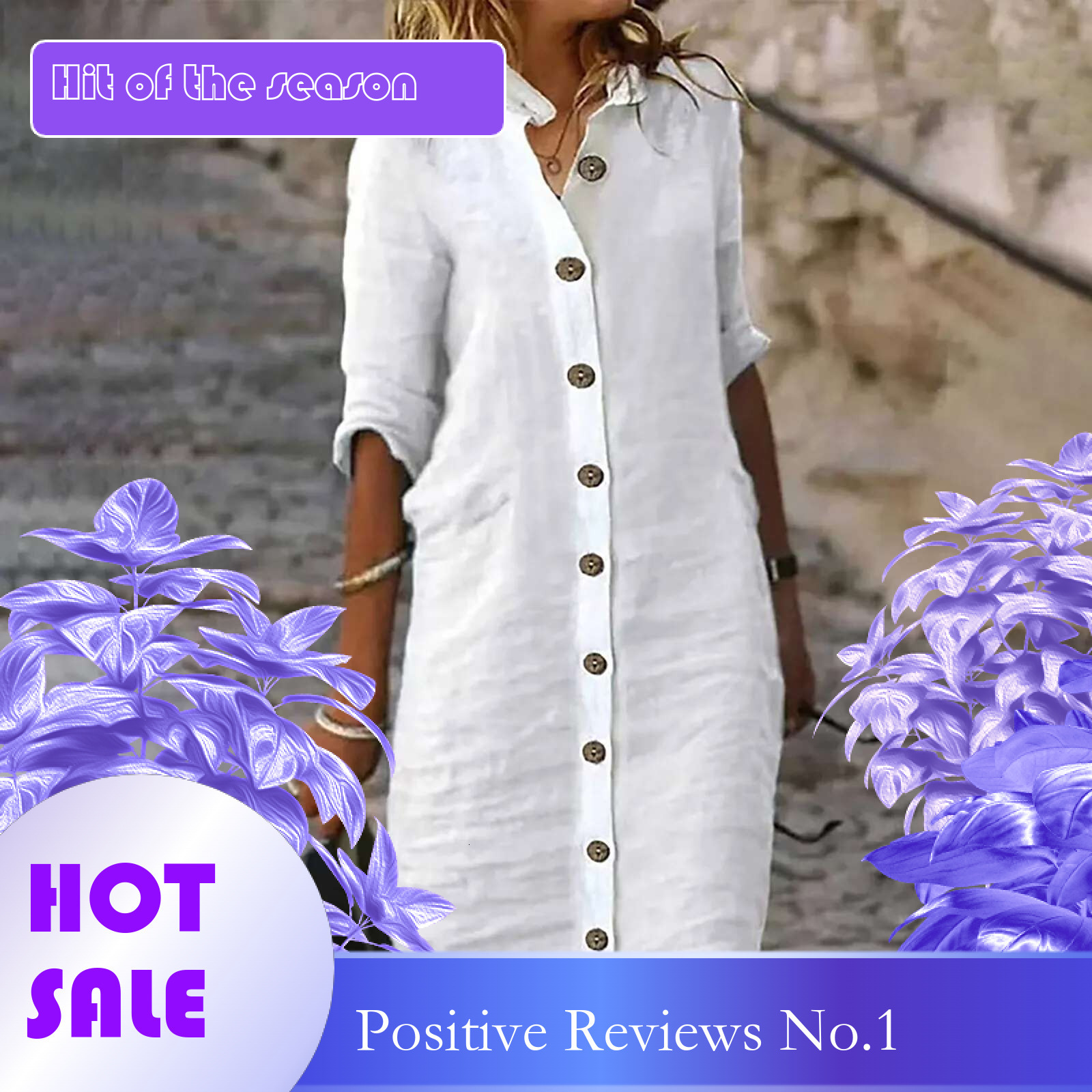 Dongdumaoyi Summer Cotton Linen Shirt Dress Women Button Half Sleeve Casual Mini Dresses Elegant Loose Beach Party Vestidos