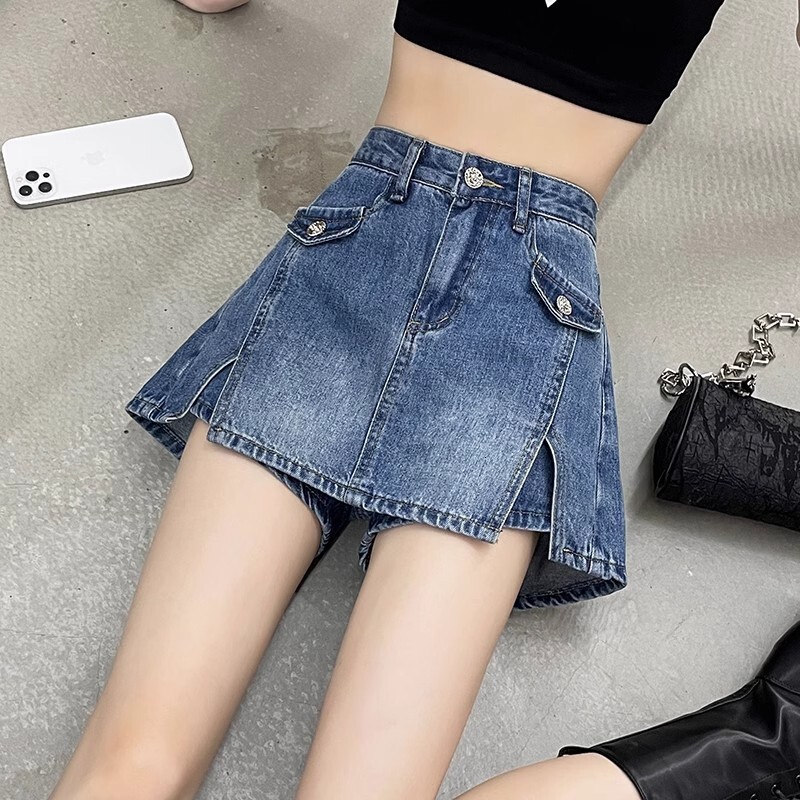 2025S Designer Shorts For Women High Waisted Denim Shorts Pants Skirts Women S Summer New Styles Spicy Girls Versatile Loose Slimming Fake Two Hot Pan