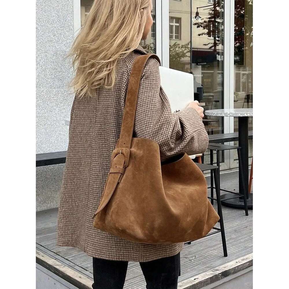 CBAG Vintage Lage Capacity Women Tote Quality Nubuck Leather Bucket Female Shoulder Bag Designer Ladies Handbags