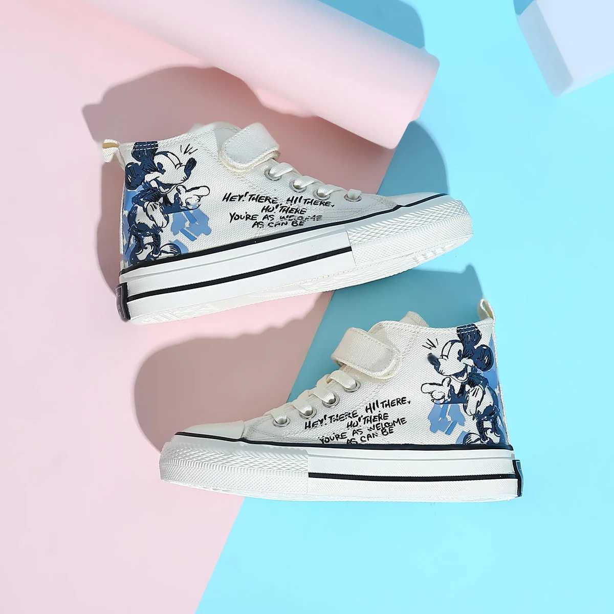 cartoon shoes high top childrens canvas shoes sports shoes student anti slip lightweight shoes girls and boys sizes 24-40 X250409